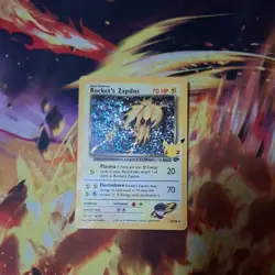 Pokemon TCG Rocket's Zapdos Holo Rare Card 15/132 Celebrations Series (NM) - Image 1