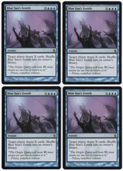Blue Sun's Zenith x4 4x 2011 Mirrodin Besieged PLAYSET Blue Instant MTG NM AZ1 - Image 1