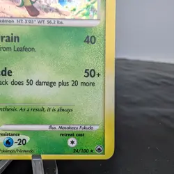 Pokemon Leafeon Lv.40 24/100 Majestic Dawn Cosmos Holo Rare 2008 TCG LP+✨ - Image 5