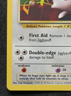 Pokemon TCG Jigglypuff 7 WOTC Black Star Promo Non-Holo Card Vintage - MP - Image 5