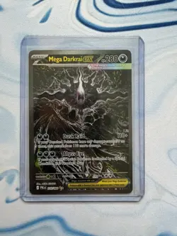 Mega Darkrai EX 116/084 Mega Evolution Pokemon Pitch Black SIR Chase - Image 1