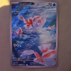 Pokemon TCG Goldeen 087/084 ME05: Pitch Black Illustration Rare Full Art NM - Image 1