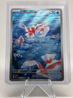 Pokemon TCG Goldeen 087/084 ME05: Pitch Black Illustration Rare Full Art NM - Image 1
