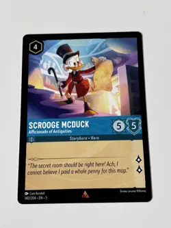 Disney Lorcaba TCG Scrooge McDuck Shimmering Skies 140/204 rare card NM - Image 3