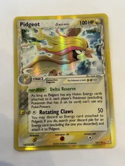 Pidgeot 14/110 Holo Rare EX Holon Phantoms Lightly Played Pokemon Card - Image 1