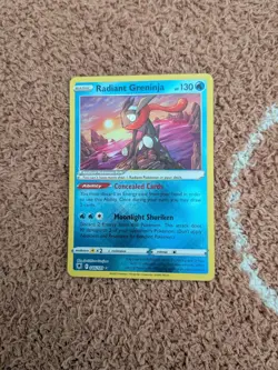 Pokemon Radiant Greninja Card 046/189 Astral Radiance, Near Mint Condition - Image 2