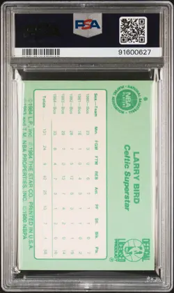 1984 Star #6 Larry Bird Magic Johnson Dual Autograph PSA 10 Auto Gold RARE - Image 2