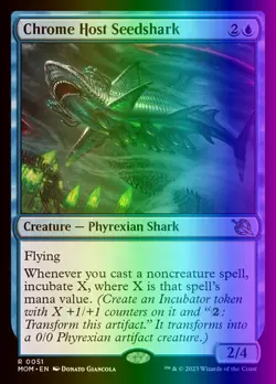 MTG Chrome Host Seedshark (51/526) March of the Machine NM FOIL - Image 1