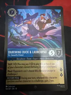 Darkwing Duck & Launchpad St. Canard's Finest Rare Attack of the Vine Cold Foil - Image 1