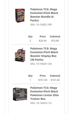 Pre-Order MEGA Pitch Black Pokemon Center Elite Trainer Box PC ETB After 7/16 - Image 5