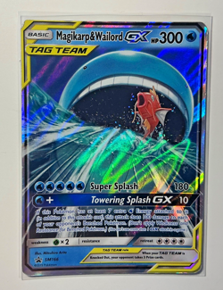Magikarp and Wailord Tag Team GX Sun and Moon SM166 - Pokemon TCG - SEE PHOTOS - Image 1