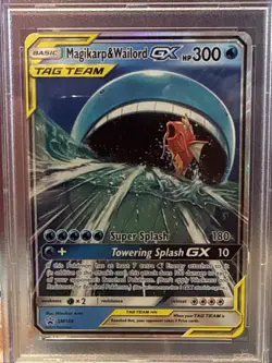 Pokemon TCG Magikarp Wailord Tag Team GX SM166 Promo PSA Graded 9 Mint Low Pop - Image 2