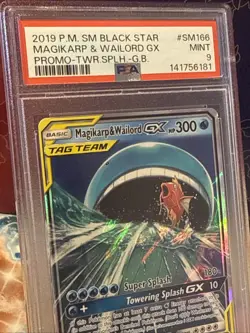 Pokemon TCG Magikarp Wailord Tag Team GX SM166 Promo PSA Graded 9 Mint Low Pop - Image 4