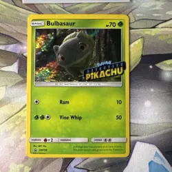 BULBASAUR Promo- (DETECTIVE PIKACHU STAMPED) POKEMON TCG SUN & MOON PROMO SM198 - Image 1