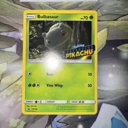 BULBASAUR Promo- (DETECTIVE PIKACHU STAMPED) POKEMON TCG SUN & MOON PROMO SM198 - Image 2
