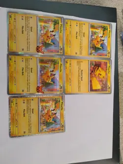 Pikachu Cards Lot Bundle of 5 Pokemon Cards - Image 1