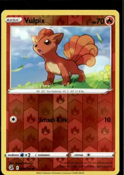 Pokemon Vulpix 029/264 Fusion Strike Reverse Holo Common 2 Card Lot - Image 1