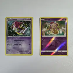 Rare Hoopa 2-Card Lot Pokemon TCG English Psychic Holo + Reverse Holo - Image 1