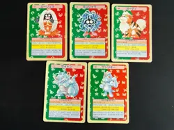 5 CARD JAPANESE POKEMON TOPSUN LOT GREEN BACK VERY CLEAN - Image 1