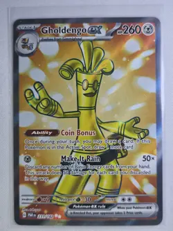 Pokemon TCG Gholdengo EX 231/182 Full Art Ultra Rare Holo 2023 Paradox Rift - NM - Image 1