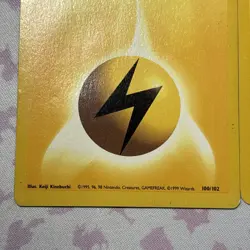 Lot of 4 - Lightning Energy 100/102 Common Base Set LP Pokemon Card 95, 96, 98 - Image 2