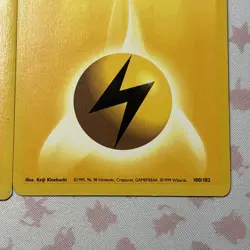Lot of 4 - Lightning Energy 100/102 Common Base Set LP Pokemon Card 95, 96, 98 - Image 3