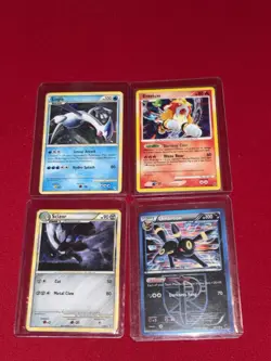 Pokemon Four (4) Holo Card Lot with Lugia, Entei, Scizor, and Umbreon holo rares - Image 2