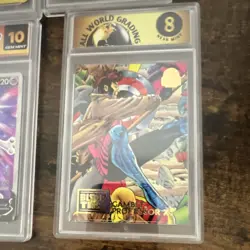 All World Grading AWG Graded 7-Card Lot Pokemon Pikachu V Mewtwo V Seadra - Image 4