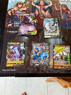 Pokemon Oversized/Jumbo 5-Card Lot V/VMAX - Gengar, Dubwool + More - Image 1