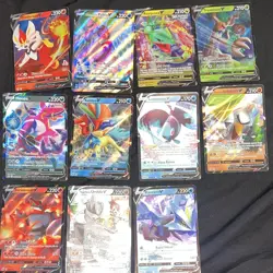 Pokemon TCG V/VSTAR/VMAX Holo Foil 11-Card Lot: Palkia, Rayquaza, Hoopa - Image 1