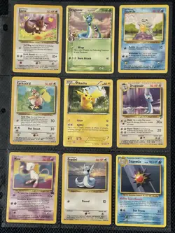 🔥Vintage Pokemon Card Lot 9 1999–2006 Eevee Pikachu Mew Dragonair Starmie LP - Image 1