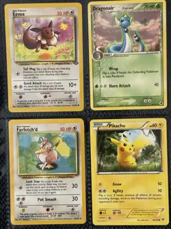 🔥Vintage Pokemon Card Lot 9 1999–2006 Eevee Pikachu Mew Dragonair Starmie LP - Image 2