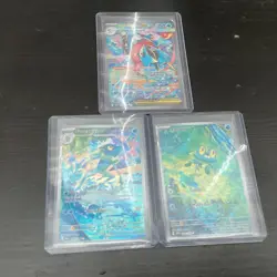 Pokemon Chaos rising 3-Card Lot Holo Full Art Water Froakie Greninja frogadier - Image 1
