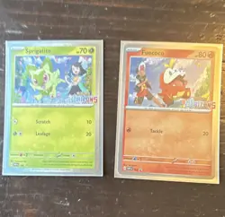 Pokemon TCG Scarlet & Violet 2 Card Promo Lot Sprigatito Fuecoco SPP 191 192 - Image 1