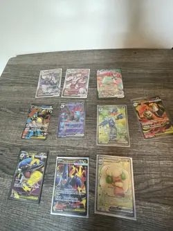 The Pokemon Company Pokemon TCG Ultra Rare Holo 10-Card Lot ex/Mega, Paldea - Image 1