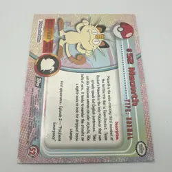 Topps 1999 Pokemon TV Animation Edition Foil 2-Card Lot Meowth #52 Persian #53 - Image 3