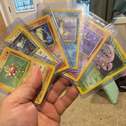 Pokemon TCG Base Set Unlimited Wizards 6-Card holo Lot MP-HP - Image 1