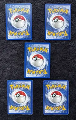 Pokemon Card Lot (5) Base Set Holo 1999 Zapdos Mewtwo Machamp 1st Ed & More- HP - Image 2