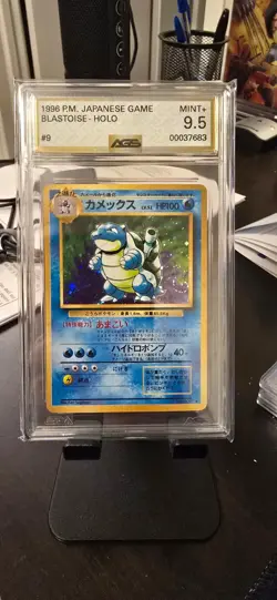 Pokemon 1996 Blastoise Base Set #9 Holo (Japanese) Grade 9.5 Mint - Image 1