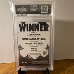 2024 Topps Home Run Challenge Winners Aaron Judge Double Down #HRCDW-17 PSA 10 - Image 2