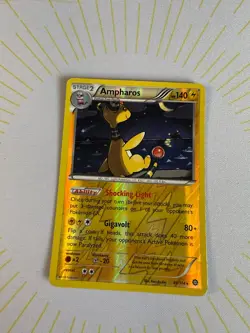 Ampharos 40/114 Holo Rare Steam Siege Pokemon Reverse Holo LP - Image 2