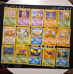 Pokemon TCG 97 Card Mixed Lot Team Rocket Base Set Jungle Fossil English - Image 1