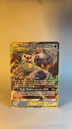 Blastoise & Piplup GX 38/236 SM Cosmic Eclipse Holo Ultra Rare TAG TEAM 270 NM - Image 2