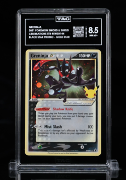 TAG 8.5 NM MT+ - GRENINJA - GOLD STAR SWSH144 - 2021 Pokemon Celebrations Promo - Image 1