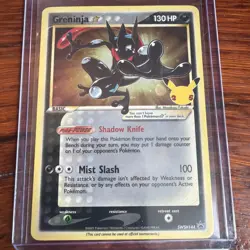 2021 Pokemon Greninja Gold Star SWSH144 Celebrations Black Star Promo NM - Image 1