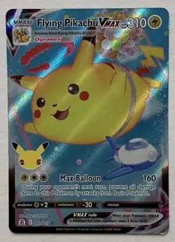 Pokemon Celebrations Flying Pikachu VMAX 007/025 Ultra Rare Holo NM - Image 1