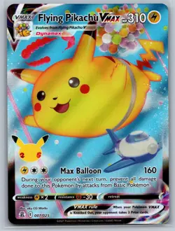 Flying Pikachu VMAX 007/025 Holo VMAX Rare Celebrations Pokemon Near Mint - Image 1