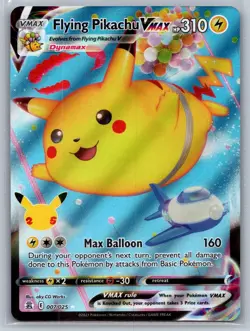 Flying Pikachu VMAX 007/025 Holo VMAX Rare Celebrations Pokemon Near Mint - Image 1