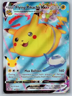 Flying Pikachu VMAX 007/025 Holo VMAX Rare Celebrations Pokemon Near Mint - Image 1