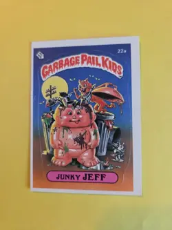 1985 Topps Garbage Pail Kids Card JUNKY JEFF #22a Series 1 GPK OS1 - Image 1